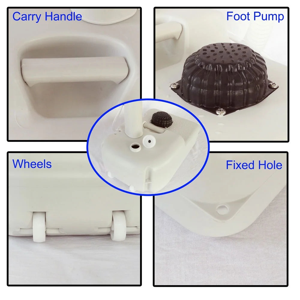 Zimtown 19L Outdoor Wash Basin Sink, Water Tank Faucet Removable, for Portable Tiolet and Camping, Perfect for BBQ, Patio, Backyard, Garden Use